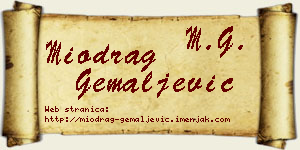 Miodrag Gemaljević vizit kartica